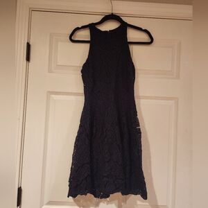 Mossimo black layered halter mini dress XS